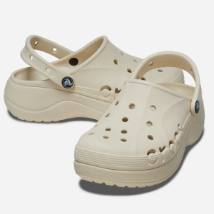 Giày Clog Nữ Crocs Baya Platform - Beige